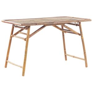 Table pliable 4 personnes en bambou bois clair
