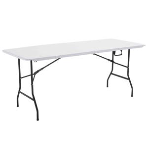 Table pliante blanche 180x70 cm en plastique 8 places forma…