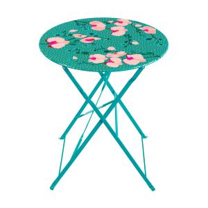 Table pliante  bleu turquoise acier 0 x 0 x 71 cm