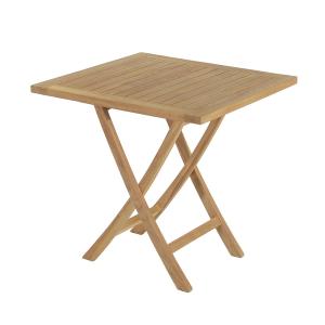 Table pliante carrée en teck Ecograde  75 cm