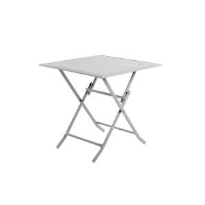 Table Pliante Carrée Gris Clair 70x70cm - Aluminium