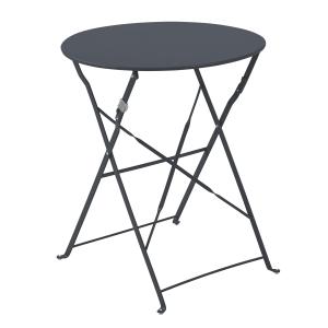 Table pliante en acier gris anthracite