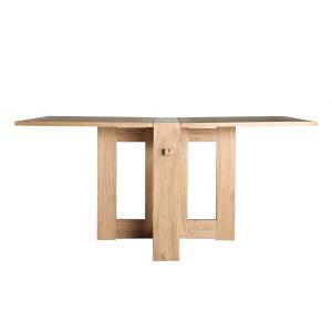 Table Pliante en Bois de Mindi Marron 164x90x75 cm