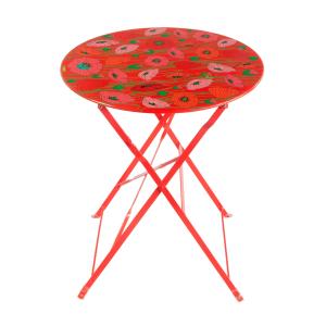 Table pliante  rouge acier 60 x 0 x 71 cm