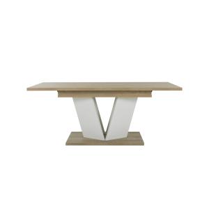 Table rectangle extensible effet bois chêne mat blanc 812 c…