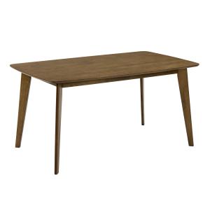 Table rectangulaire 6 personnes en bois foncé 150 cm