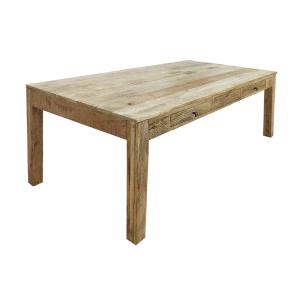 Table rectangulaire 8 places en bois à motifs gravés 200 cm…