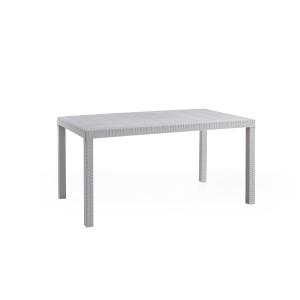 Table rectangulaire d'extérieur 150x90h74 cm blanc
