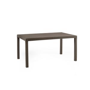 Table rectangulaire d'extérieur 150x90h74 cm marron