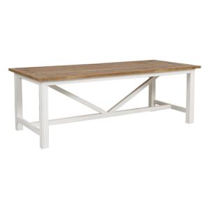 Table rectangulaire en bois blanc