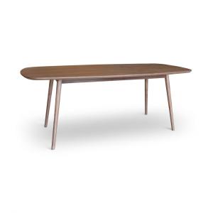 Table rectangulaire en bois foncé 200cm