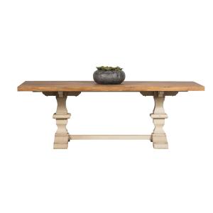 Table rectangulaire en bois piétement poutre L220