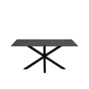 Table rectangulaire en céramique 6 places L160 gris