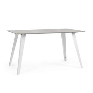 Table rectangulaire en céramique et métal L140 6 places