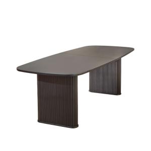 Table rectangulaire en chêne, 10 couverts noire