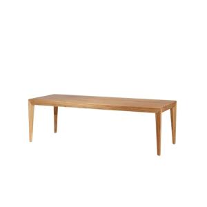 Table rectangulaire en chêne, 10 couverts teinte claire