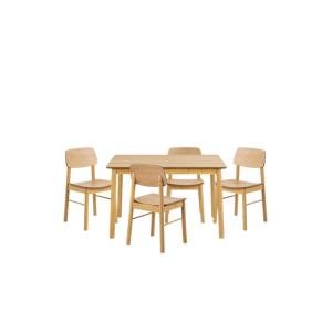 Table rectangulaire en chêne L120   4 chaises chêne