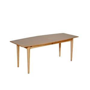 Table rectangulaire en hévéa 2 rallonges 6/10 couverts tein…