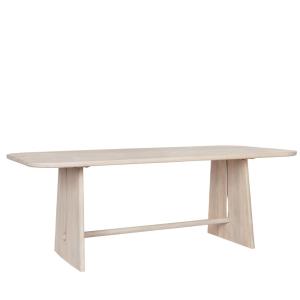 Table rectangulaire en manguier massif blanchi 8 places L200