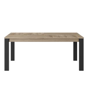 Table rectangulaire extensible effet bois chêne clair 18023…
