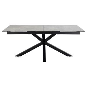 Table rectangulaire extensible en céramique L200/240 gris c…