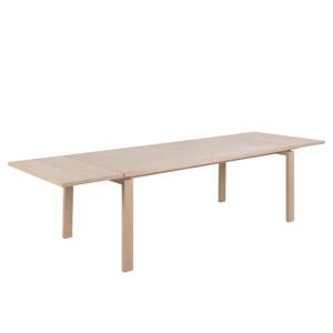 Table rectangulaire extensible en chêne blanchi L200/300