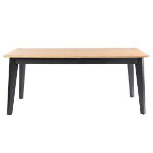 Table rectangulaire extensible en chêne L180/260 noir