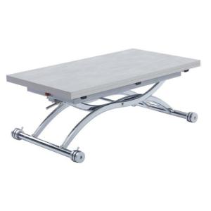 Table relevable extensible laqués gris béton 100 x 57/114 x…