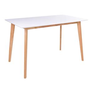 Table  repas 120x70cm naturelle et blanche