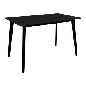 Table  repas 120x70cm noire piètement hévéa