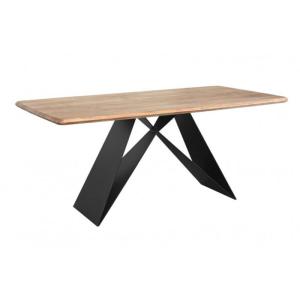 Table repas 170cm acacia massif avec pieds métal noir forme…