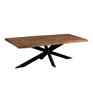 Table repas 6/8 personnes 180 cm, chants bruts de sciage