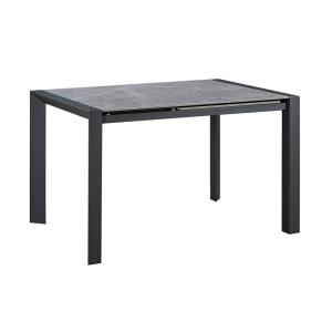 Table repas allongeable céramique marbré gris pieds métal g…