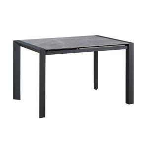 Table  repas allongeable plateau céramique marbré gris pied…