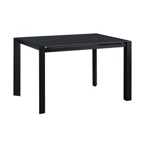 Table  repas allongeable plateau céramique marbré noir pied…