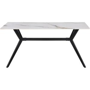 Table repas en céramique blanche 160 x 90 x 75 cm