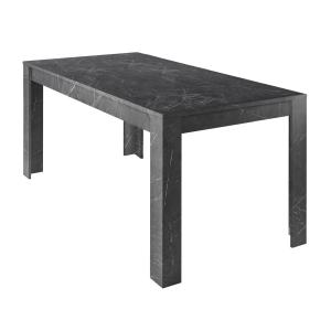 Table  repas extensible aspect marbre gris anthracite