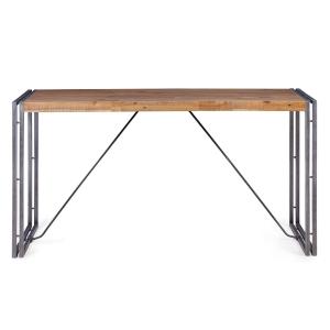 Table repas métal et bois 140 x 60 cm