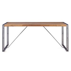Table repas métal et bois 180 x 90 cm