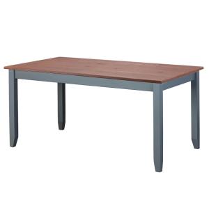 Table  repas rectangulaire coloris gris et naturel