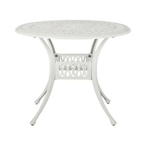 Table ronde 4 personnes en aluminium blanc