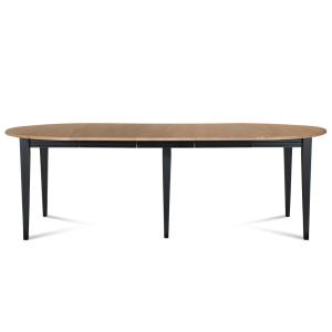 Table ronde 6 pieds fuseau D105   3 rallonges bois