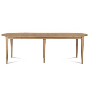 Table ronde 6 pieds fuseau D115   3 rallonges bois