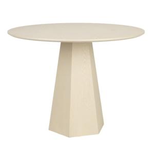 Table ronde aspect frêne crème D100