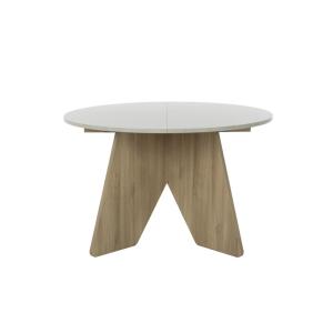 Table ronde effet bois chêne du bocage