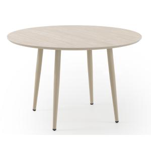 Table ronde en aluminium avec plateau en céramique traverti…