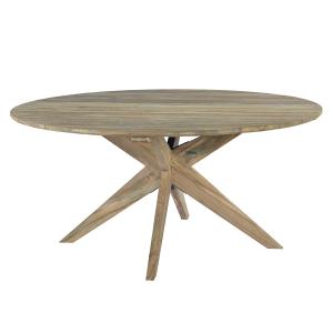 Table ronde en teck recyclé D 165 cm