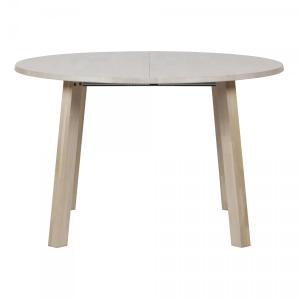 Table ronde extensible 120x120cm en chêne clair