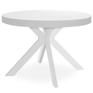 Table ronde extensible blanc