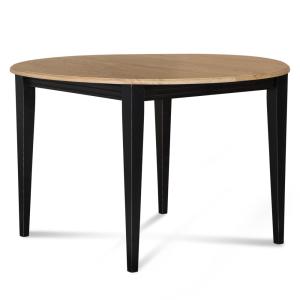 Table ronde extensible bois D105 avec 1 allonge et pieds fu…